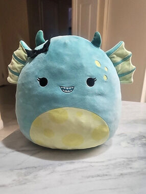 Squishmallows Miles the Dragon Blue & Yellow Plush